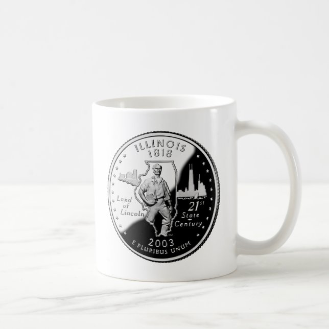 Taza De Café Cuarto de Illinois (Derecha)