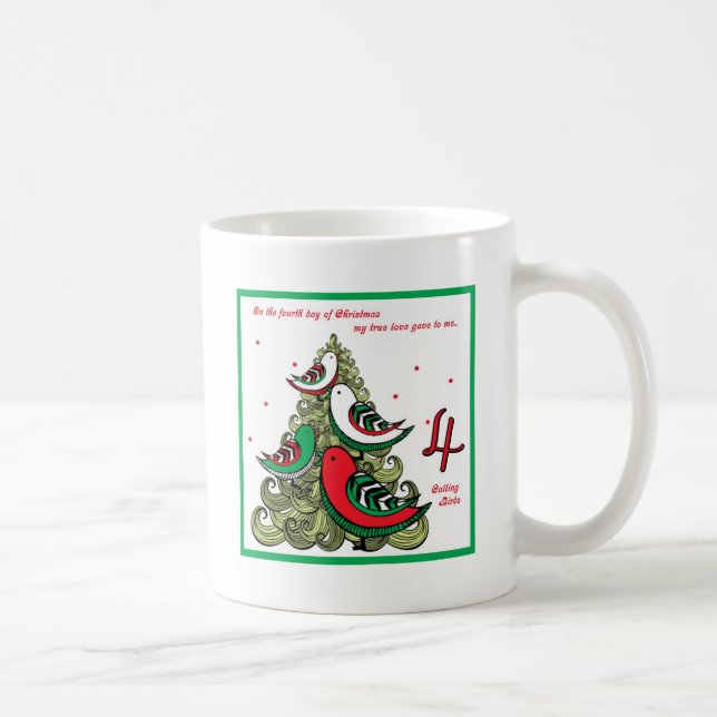 Taza De Café Cuarto día de navidad (Derecha)