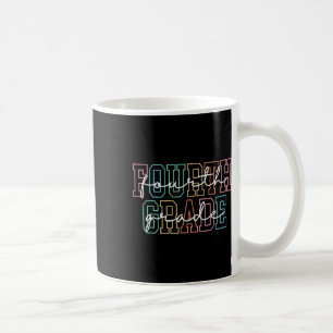 Taza De Café Cuarto Grado Regreso A La Escuela Retro Primer Día