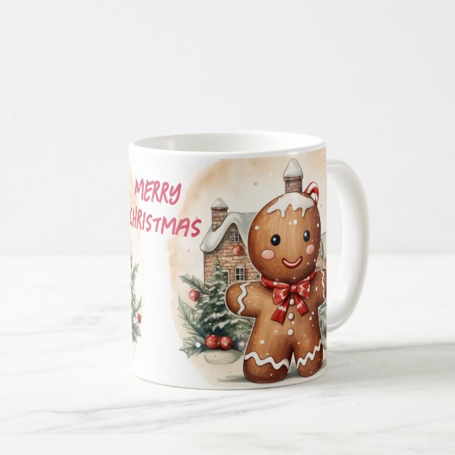 Taza De Café Cuate Gingerbread Feliz Navidad (Anverso derecho)