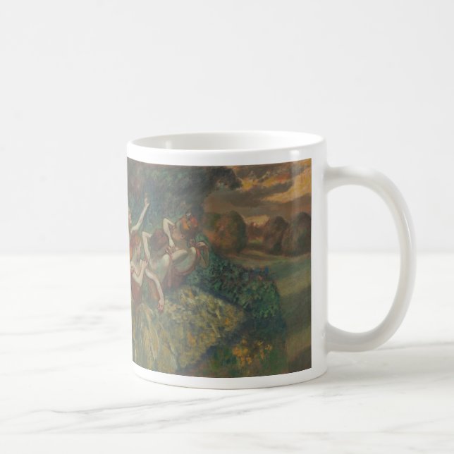 Taza De Café Cuatro bailarinas de Edgar Degas, Bella Artes de b (Derecha)