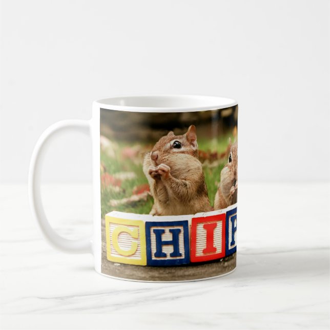 Taza De Café cuatro chipmunks lindos (Izquierda)
