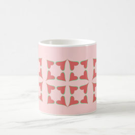 Taza De Café Cuatro Corazones al Cuadrado
