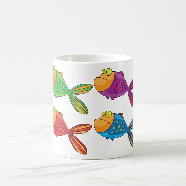 Taza De Café Cuatro divertidos café de pescado Mug (Subido por el creador)