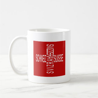 Taza De Café Cuatro idiomas suizos nacionales