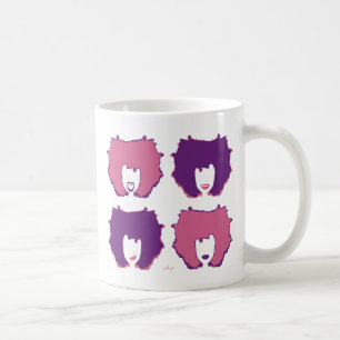 TAZA DE CAFÉ CUATRO MODOS EN ROSA Y PURPLE
