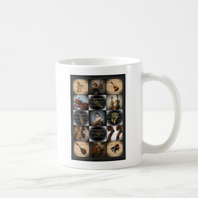 Taza De Café Cuatro obras de arte ~ Varios instrumentos musical (Derecha)