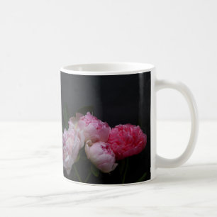Taza De Café Cuatro peonías rosadas