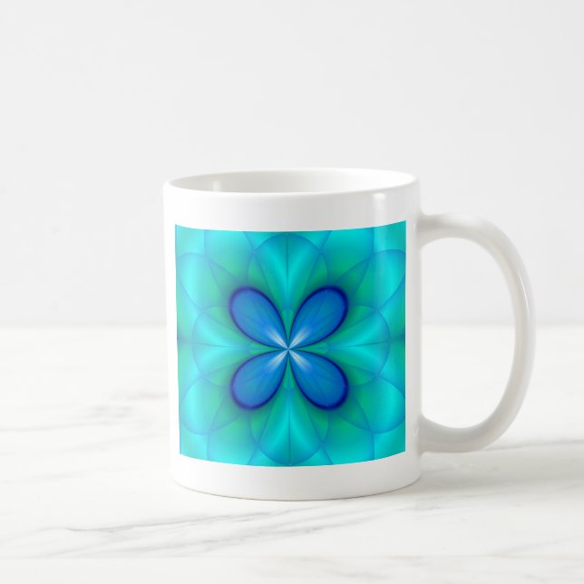 Taza De Café Cuatro Petales Azules (Derecha)
