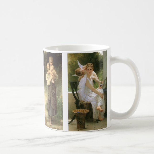 Taza De Café Cuatro pinturas diferentes de Bouguereau Angel (Derecha)