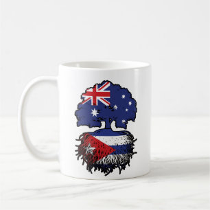 Taza De Café Cuba Bandera de raíces cubanas australianas
