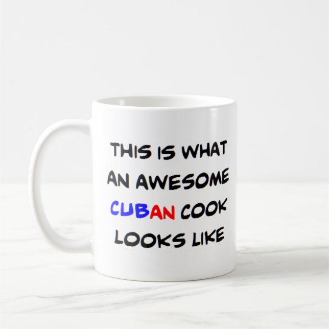 Taza De Café cubano cocinero, impresionante (Izquierda)