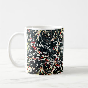 Taza De Café Cubierta colorida de papel de mármol victoriano