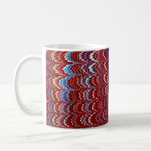 Taza De Café Cubierta colorida de papel de mármol victoriano