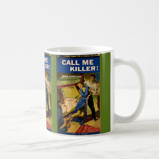 Taza De Café Cubierta de ficción de pulpa Call Me Killer (Derecha)