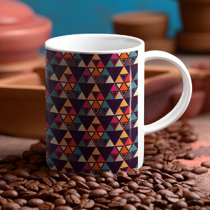 Taza De Café Cubierta de formas triangulares multicolor