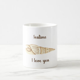 Taza De Café Cubierta de la seatitud de la cuenca romántica