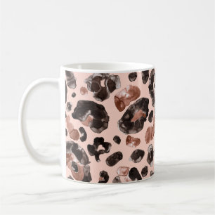 Taza De Café Cubierta de leopardo, patrón sin costuras de piel 