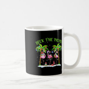 Taza De Café Cubierta Las Palmas Flamingo Navidades Tropicales 