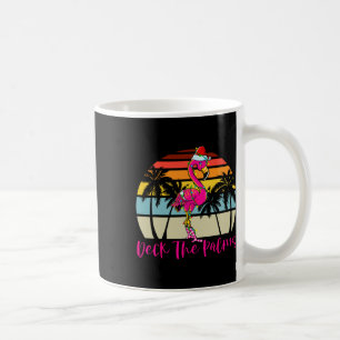 Taza De Café Cubierta Las Palmeras Navidades Flamingo Palm Tree