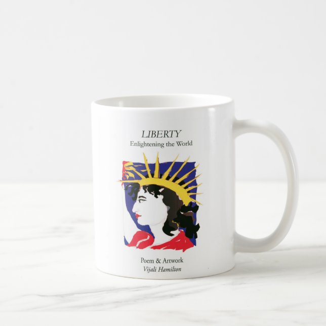 Taza De Café Cubierta-Señora Liberty/taza (Derecha)