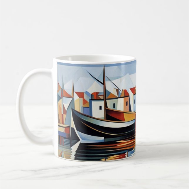 Taza De Café Cubismo costero (Izquierda)