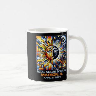 Taza De Café Cubismo Eclipse Total de Sol Marion Illinois