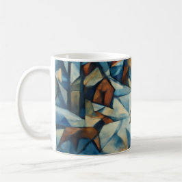 Taza De Café Cubist Expressionist Winter Village Mug