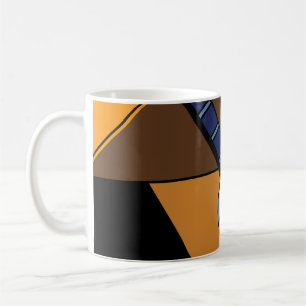 Taza De Café Cubista De Surrealismo De Guitarra.