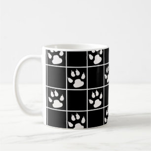 Taza De Café Cubo blanco negro de cristal de ventana retráctil