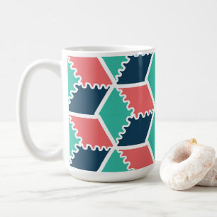 Taza De Café Cubo de color geométrico moderno y elegante