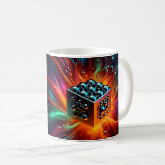 Taza De Café Cubo de Energía Cósmica Abstracto