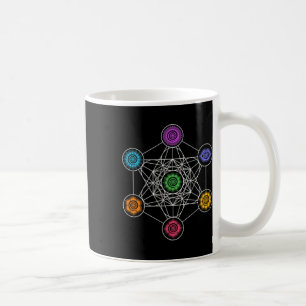 Taza De Café Cubo de Metatrón, Geometría Sagrada, Chakra, Yoga,