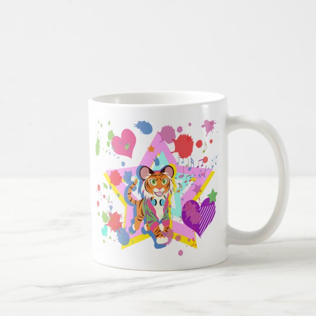 Taza De Café Cubo de tigre (Derecha)