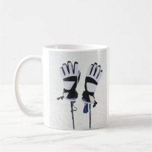 Taza De Café Cubos de esquí y guantes