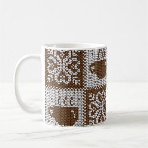 Taza De Café Cubos de invierno de punto: patrón de bebidas cali