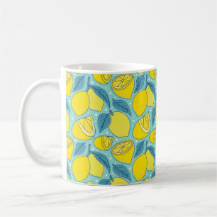 Taza De Café Cuchara de limón fresco de frutos tropicales sin