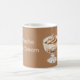 Taza De Café Cuchara de oro de helado de mocha