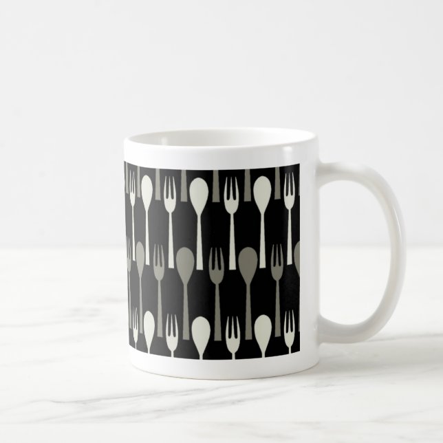 Taza De Café Cuchara y bifurcación - insecto negro (Derecha)