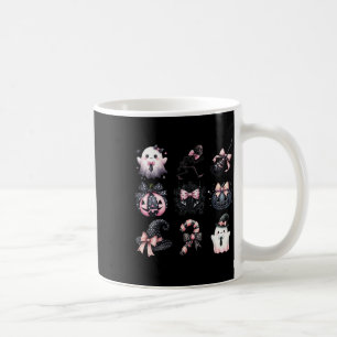 Taza De Café Cuchilla Coquette Halloween dobla Halloween rosa n