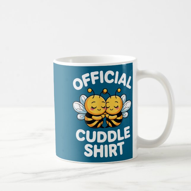 Taza De Café Cuddle Shirt Cute Bees Funny Cozy Couple  (Derecha)