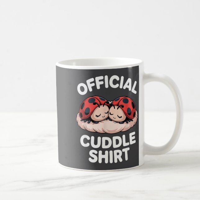 Taza De Café Cuddle Shirt Cute Ladybug Couple Cozy  (Derecha)
