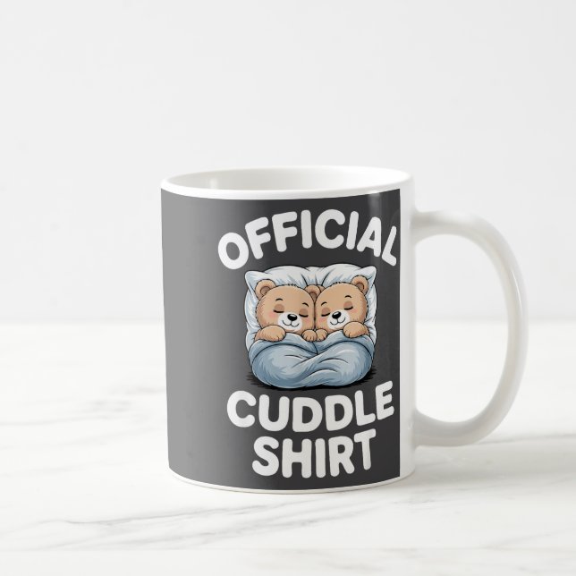Taza De Café Cuddle Shirt Cute Teddy Bear Sleepwear  (Derecha)