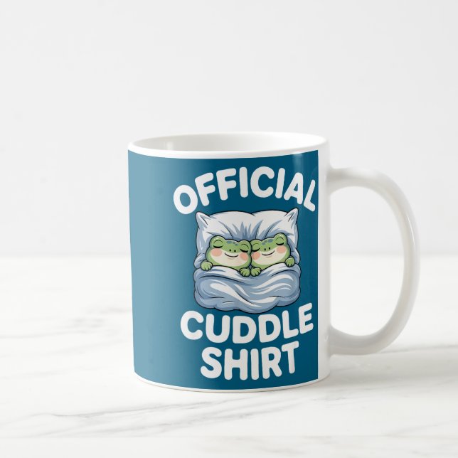 Taza De Café Cuddle Shirt Funny Cute Frogs Cozy  (Derecha)