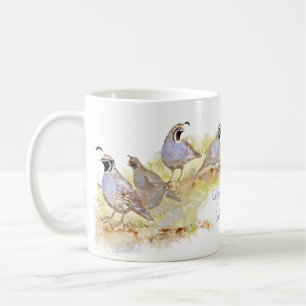 Taza De Café Cuenca acuática California Quail Bird Art