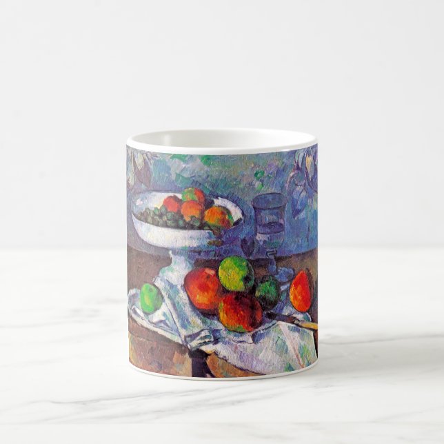 Taza De Café Cuenco de frutas, vidrio y manzanas, Cezanne (Centro)