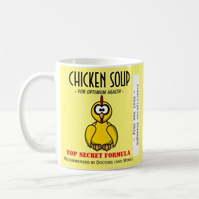 Taza De Café Cuenco para sopa divertido del pollo (Izquierda)