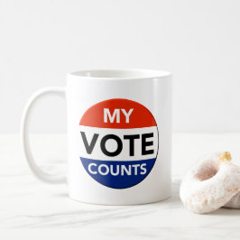 Taza De Café Cuenta de mi voto