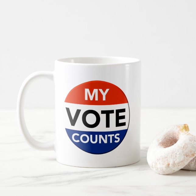 Taza De Café Cuenta de mi voto (Con donut)