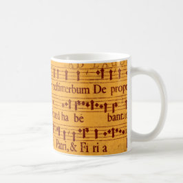 Taza De Café Cuenta gregoriana de la música del canto